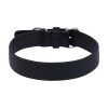 3 Leren hondenhalsband retro design kleur zwart